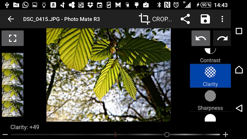 Photo Mate R3 на Android с локальной настройкой Clarity