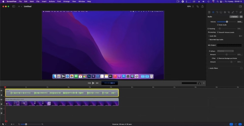Интерфейс ScreenFlow, экран 2