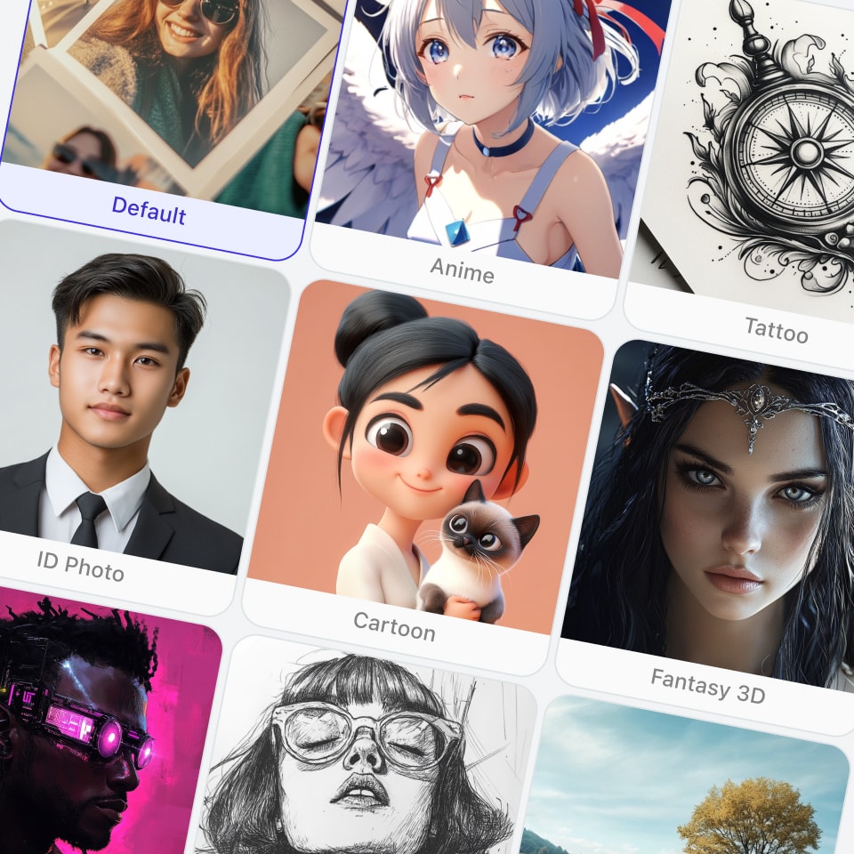 Выбор стилей в Artguru AI Image Generator