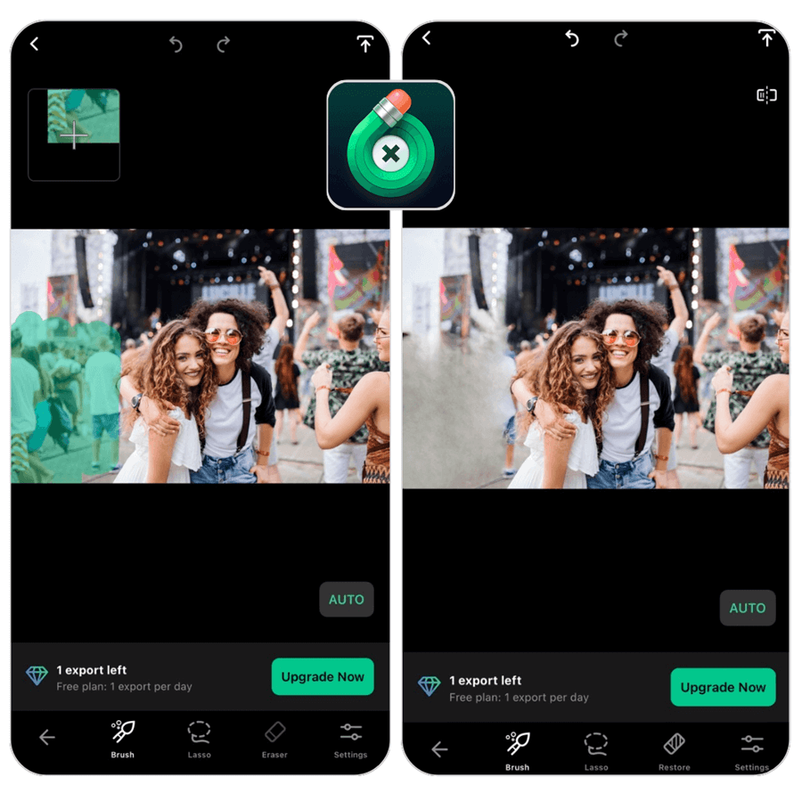 Инструменты удаления в TouchRetouch