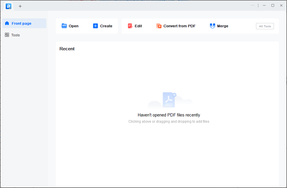 Главный экран EaseUS PDF Editor