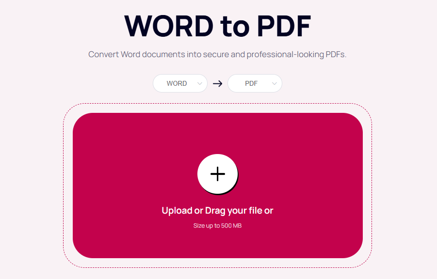 Интерфейс TopPDF Word to PDF
