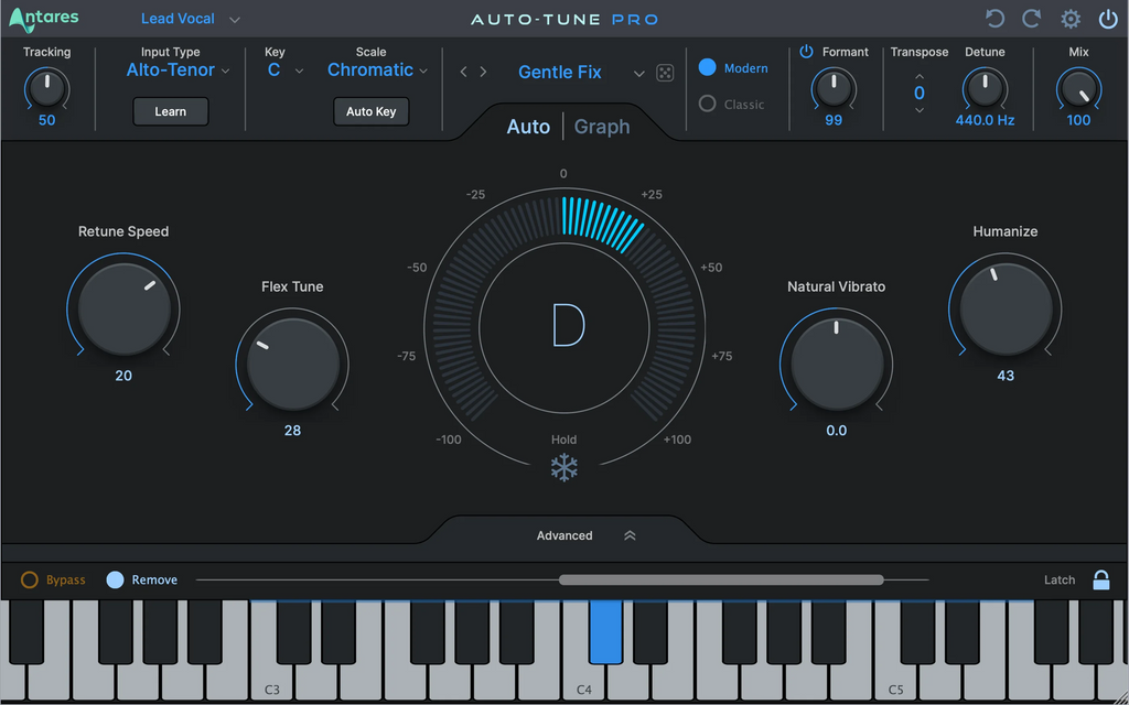 Интерфейс Antares Auto-Tune