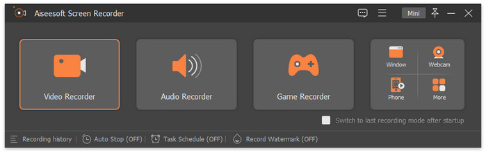 Интерфейс FVC Screen Recorder: экран 1