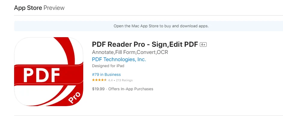 Интерфейс PDF Reader Pro
