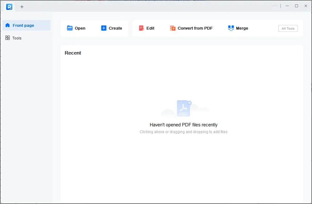 Интерфейс EaseUS PDF Editor при работе с таблицей PDF