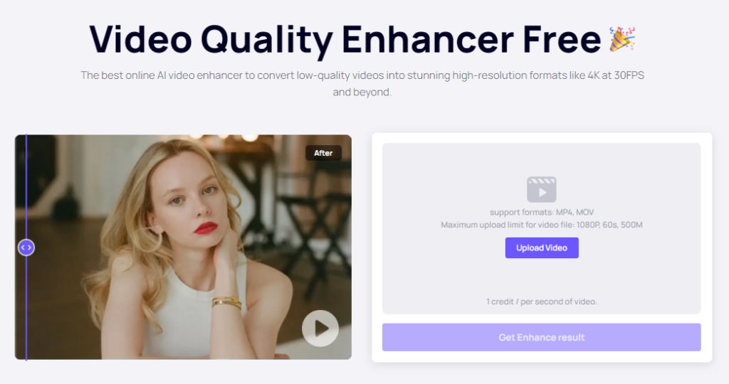 Интерфейс iFoto AI Video Enhancer