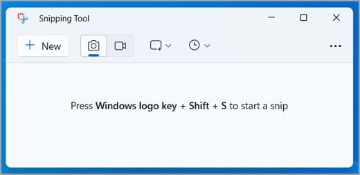 Окно приложения Ножницы в Windows 11