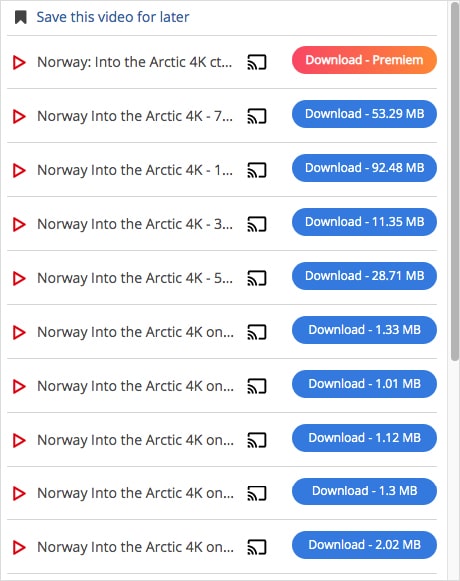 Интерфейс Video Downloader Plus в Chrome