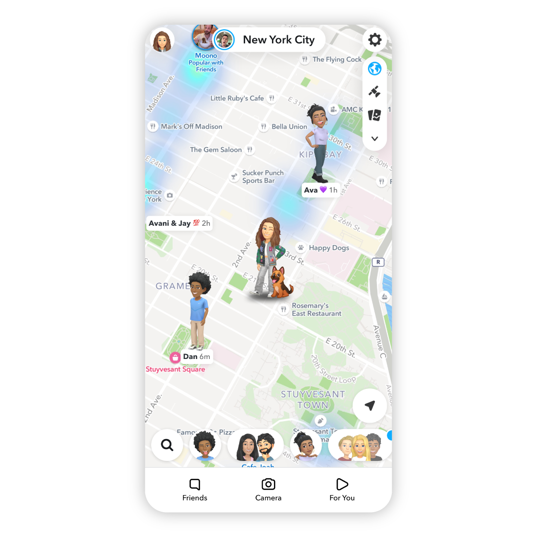 Snap Map в Snapchat