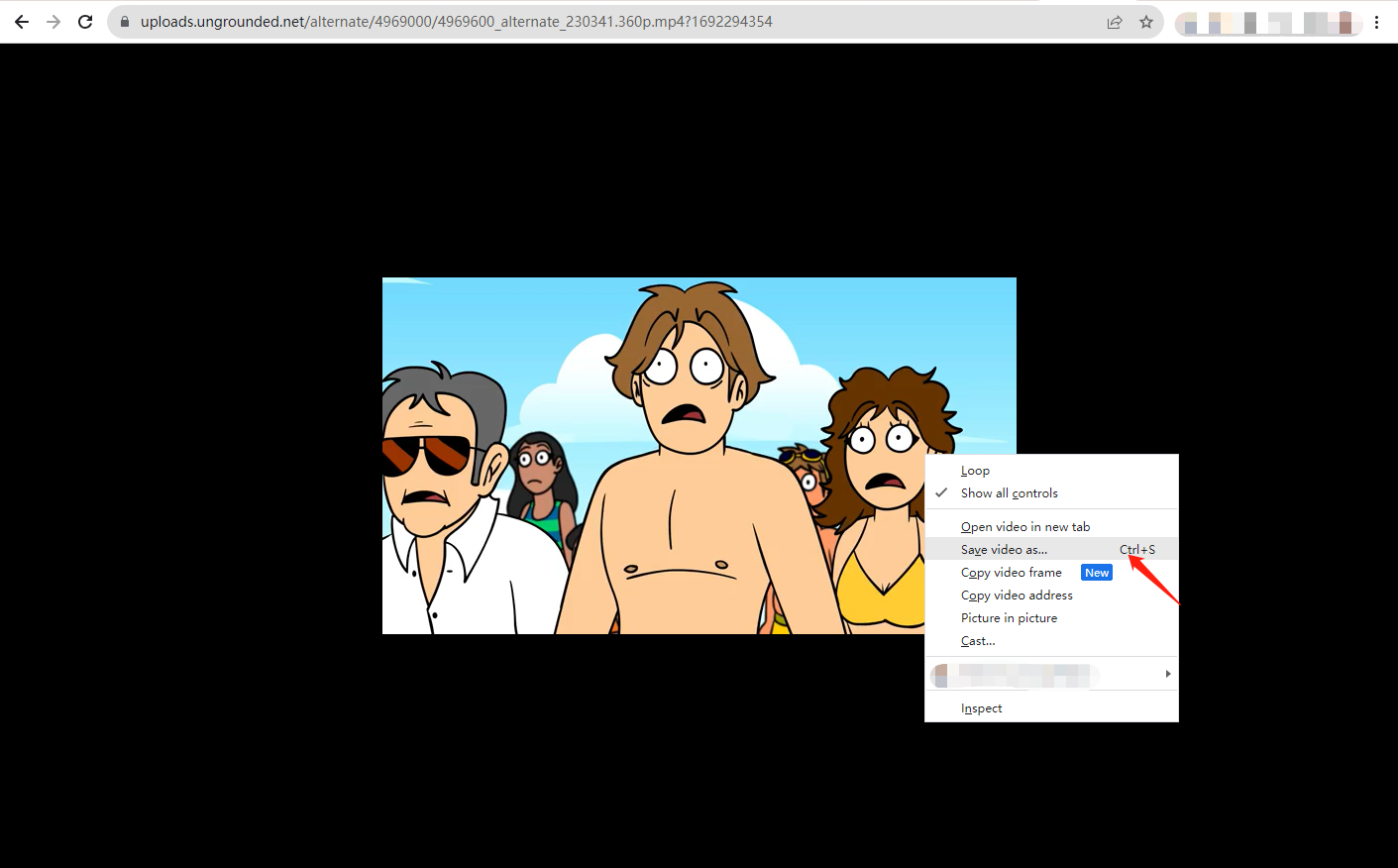 Открытие прямого URL видео из Chrome DevTools