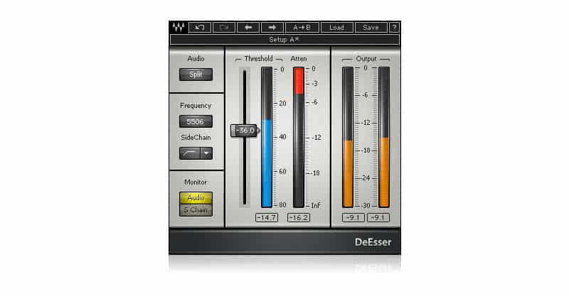 Интерфейс Waves DeEsser