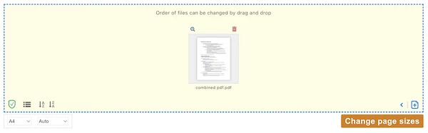 Настройка единого размера страниц PDF24