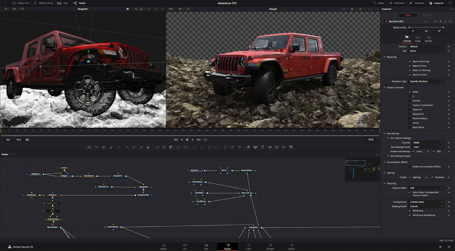 Интерфейс DaVinci Resolve