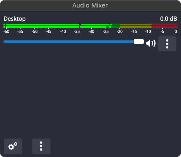 Системный звук macOS в Audio Mixer OBS