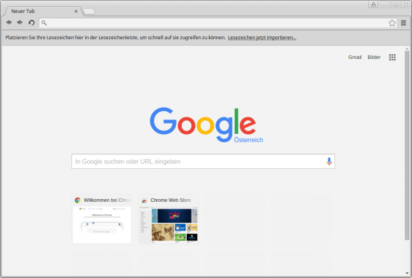 Интерфейс Google Chrome в Windows