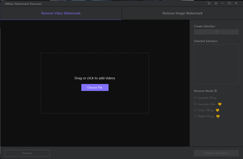 Интерфейс HitPaw Watermark Remover