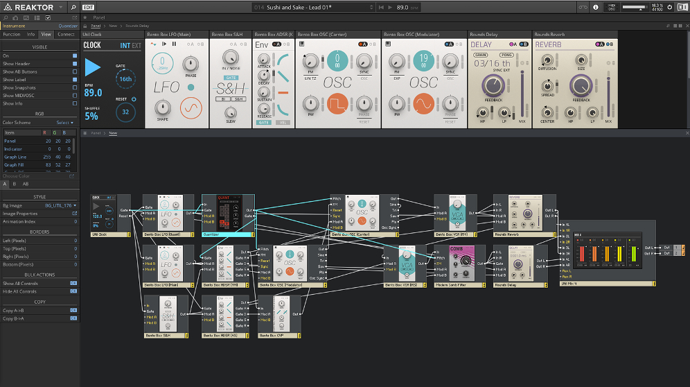 Интерфейс Reaktor