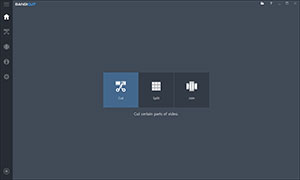 Стартовое окно Bandicut с режимами Cut, Split и Join