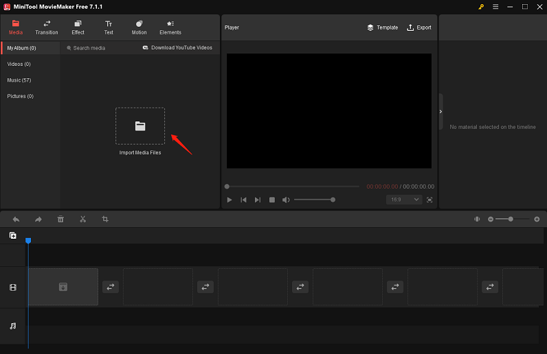 MiniTool MovieMaker: импорт исходного видео
