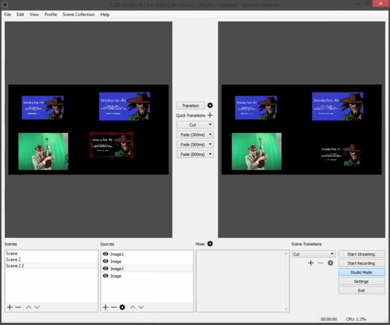 Интерфейс OBS Studio, экран 4
