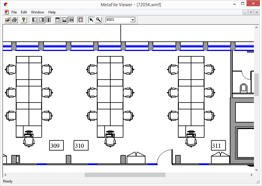 Visual Integrity MetaFile Viewer с открытым файлом WMF