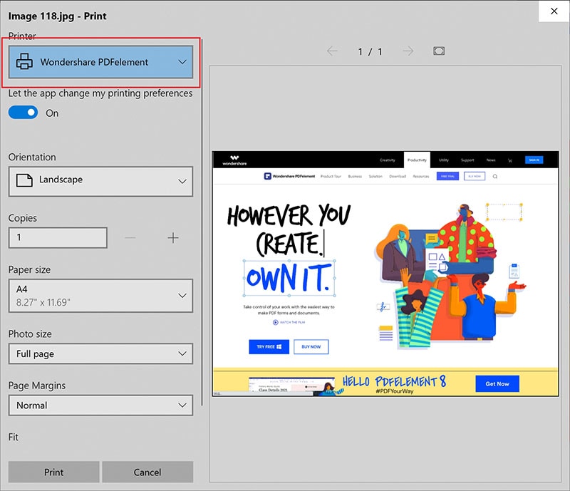 Интерфейс Wondershare PDFelement