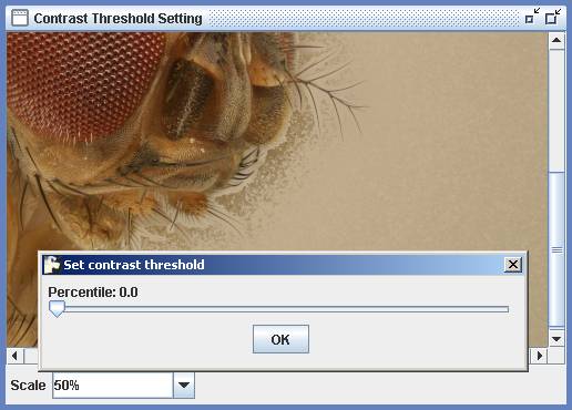 Настройка contrast threshold в Zerene Stacker при слишком низком значении Percentile
