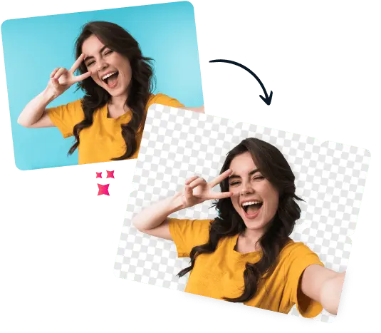 Пример работы Background Remover в Magic Studio: фон отделяется от объекта