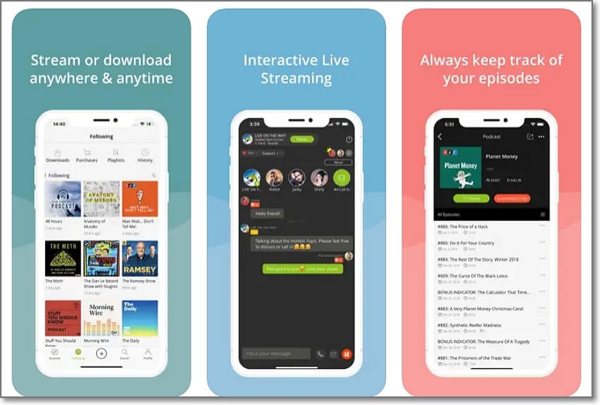 Интерфейс записи подкаста Podbean