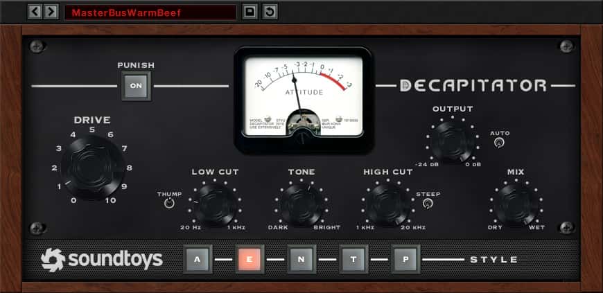 Интерфейс Soundtoys Decapitator