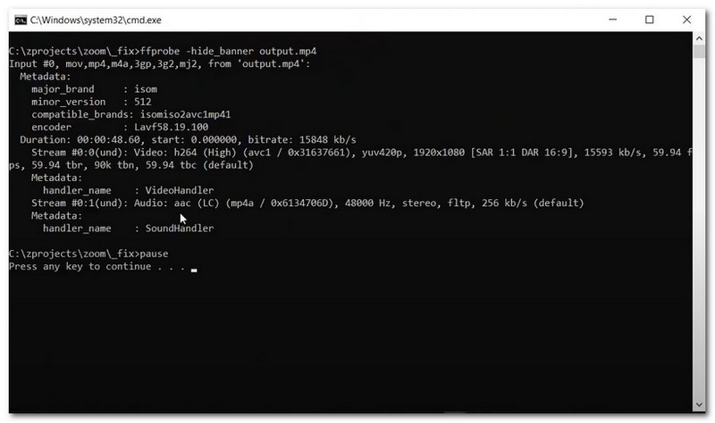 Пример работы FFmpeg с MTS в командной строке