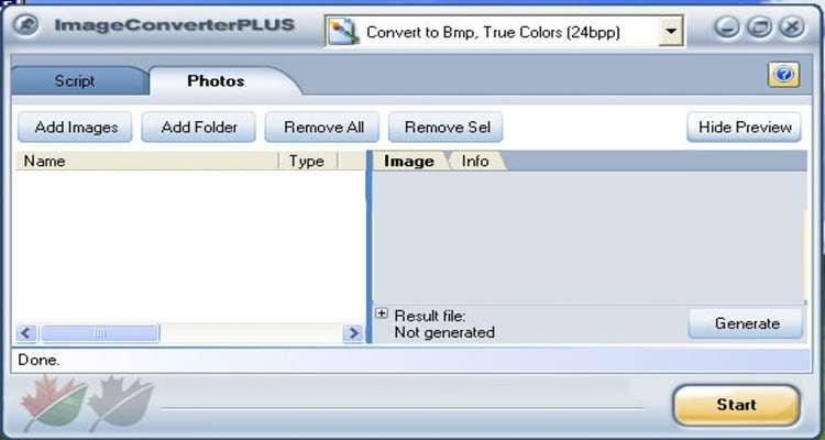 Интерфейс Image Converter Plus