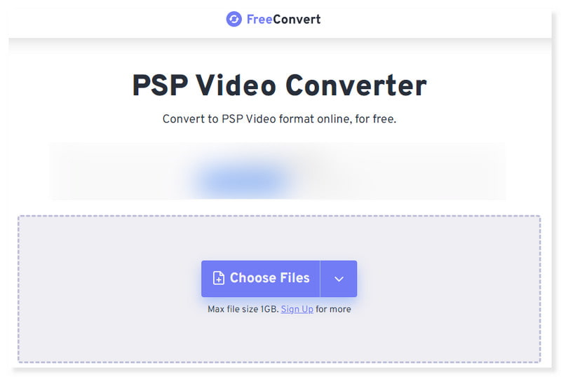Интерфейс FreeConvert для подготовки видео