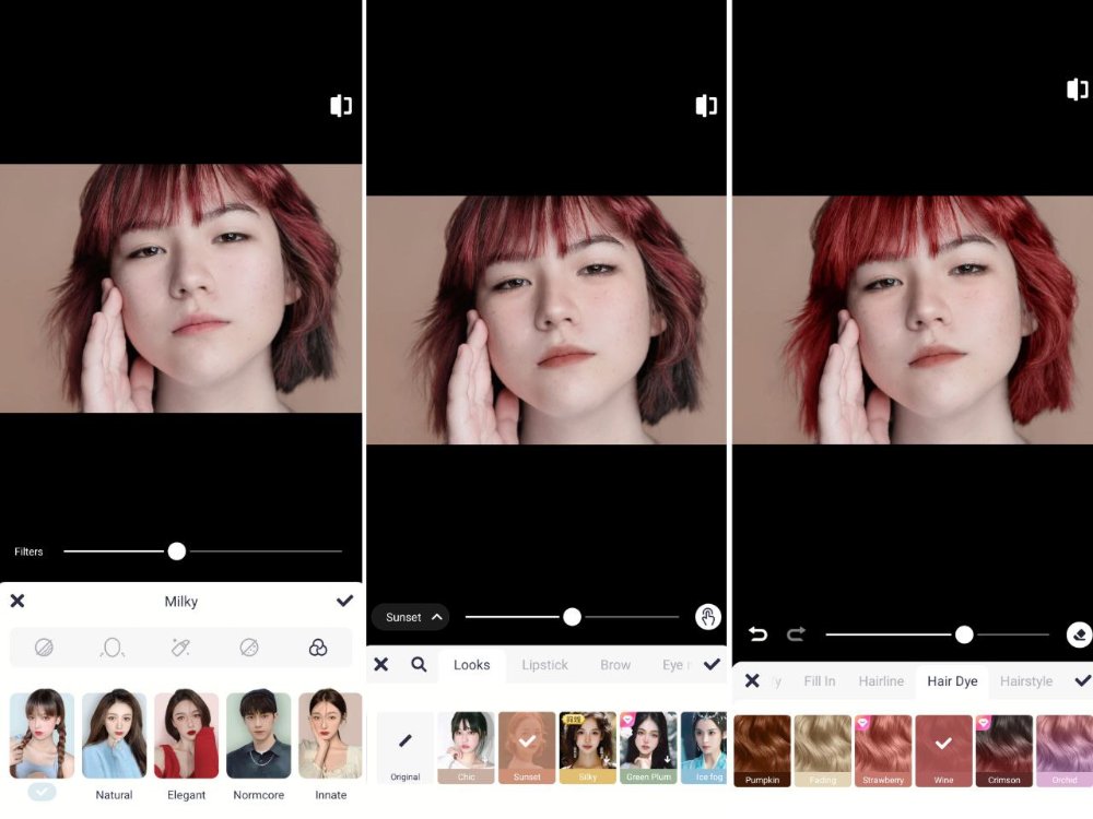 Раздел Beautify в Meitu