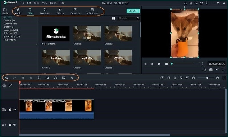 Обрезка видео в Filmora