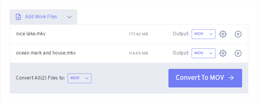 Загрузка MKV в FreeConvert