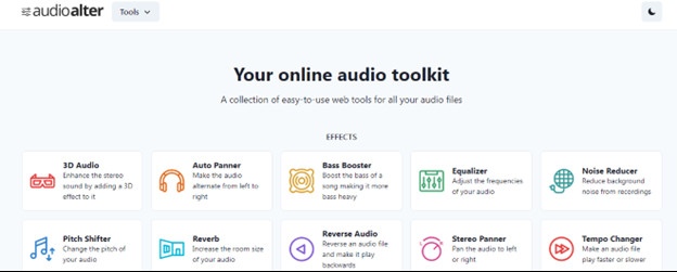 Интерфейс Audioalter