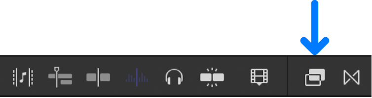 Final Cut Pro: кнопка открытия Effects browser