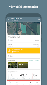 Экран Cropwise Operations с информацией по выбранному полю