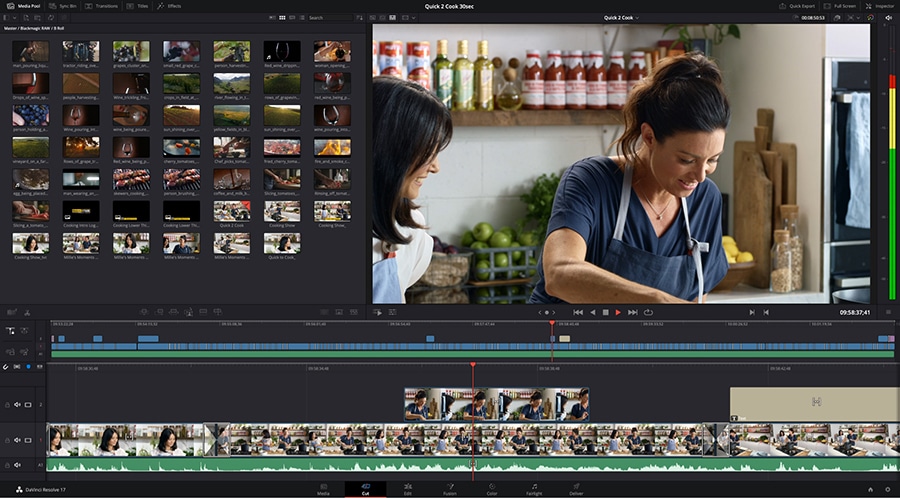 Интерфейс DaVinci Resolve