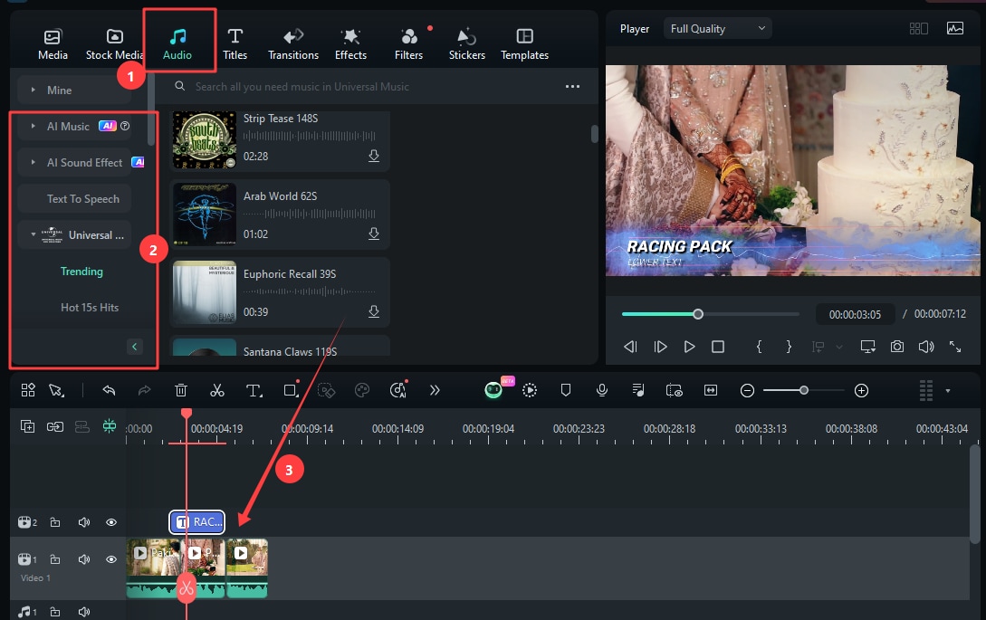 Монтаж свадебного highlight в Wondershare Filmora