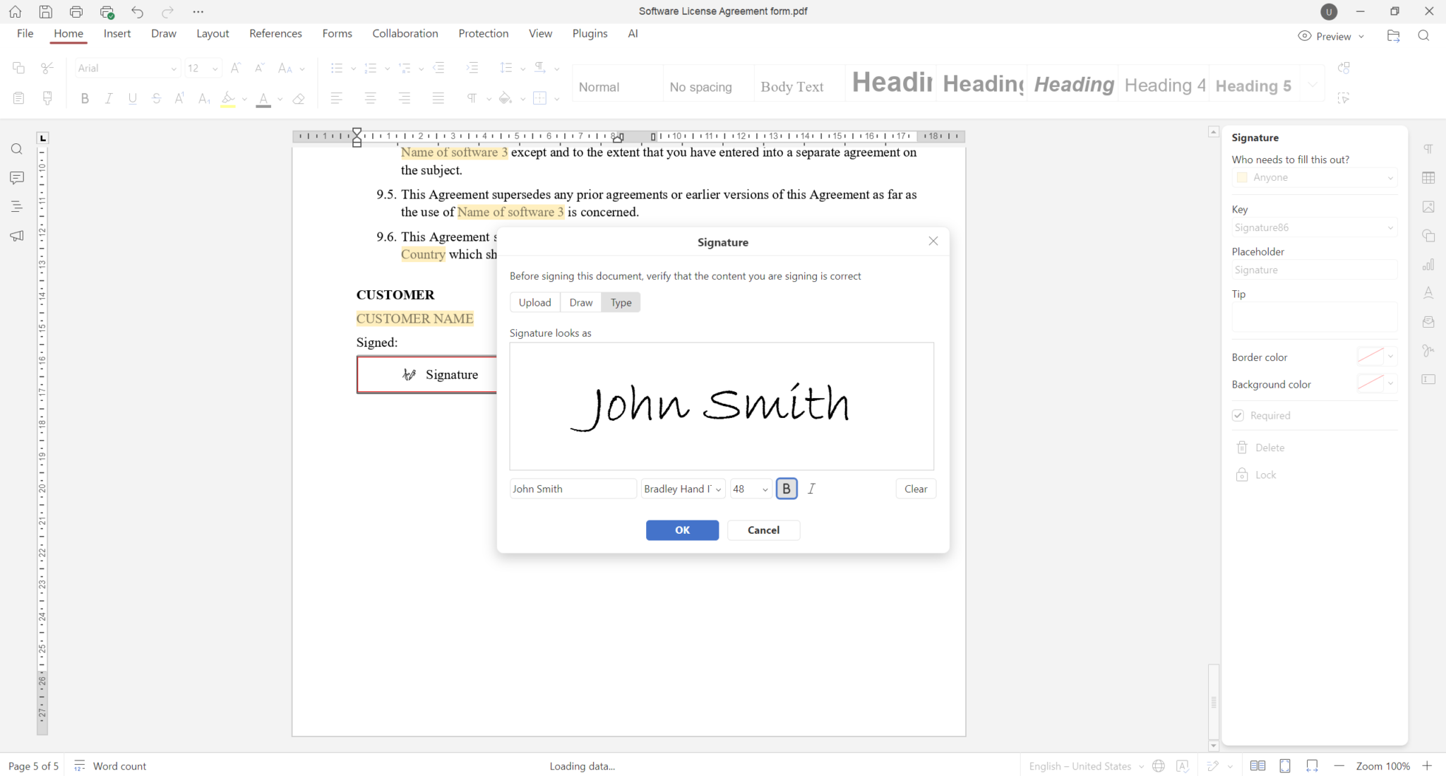 Интерфейс ONLYOFFICE PDF Editor с открытым PDF-документом