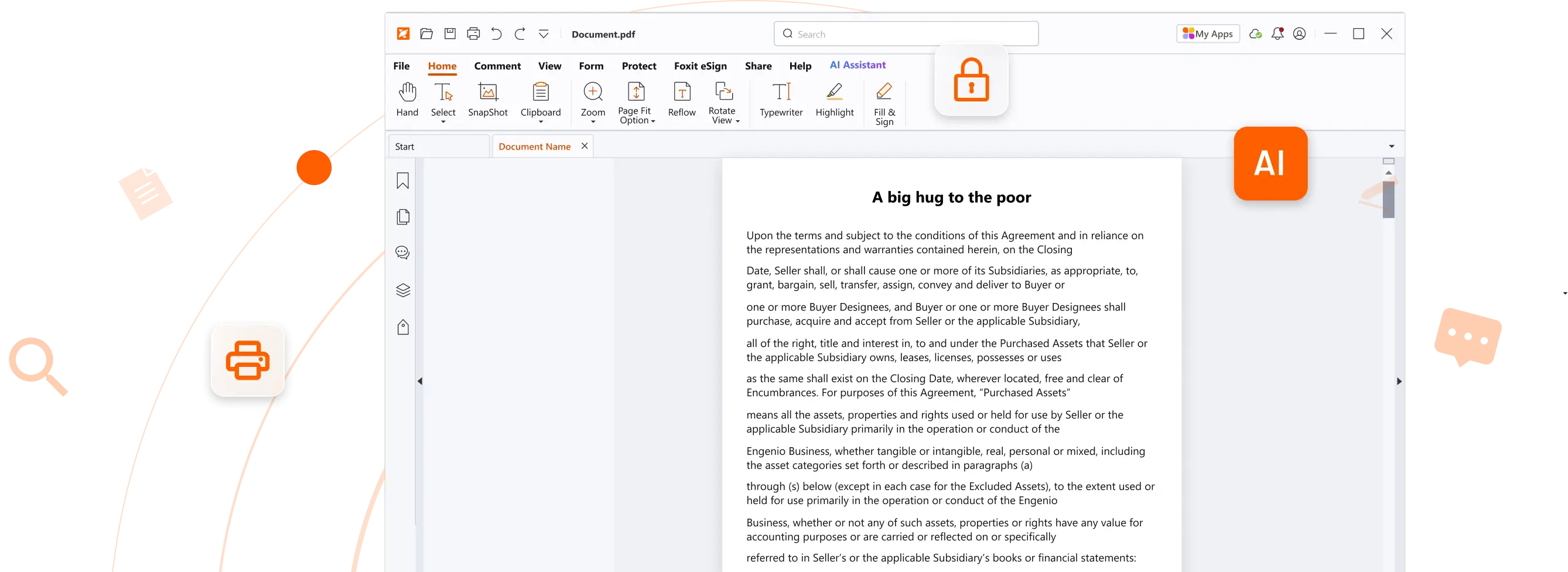 Интерфейс Foxit PDF Reader с открытым документом