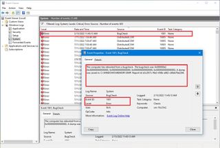 Событие BugCheck в системном журнале