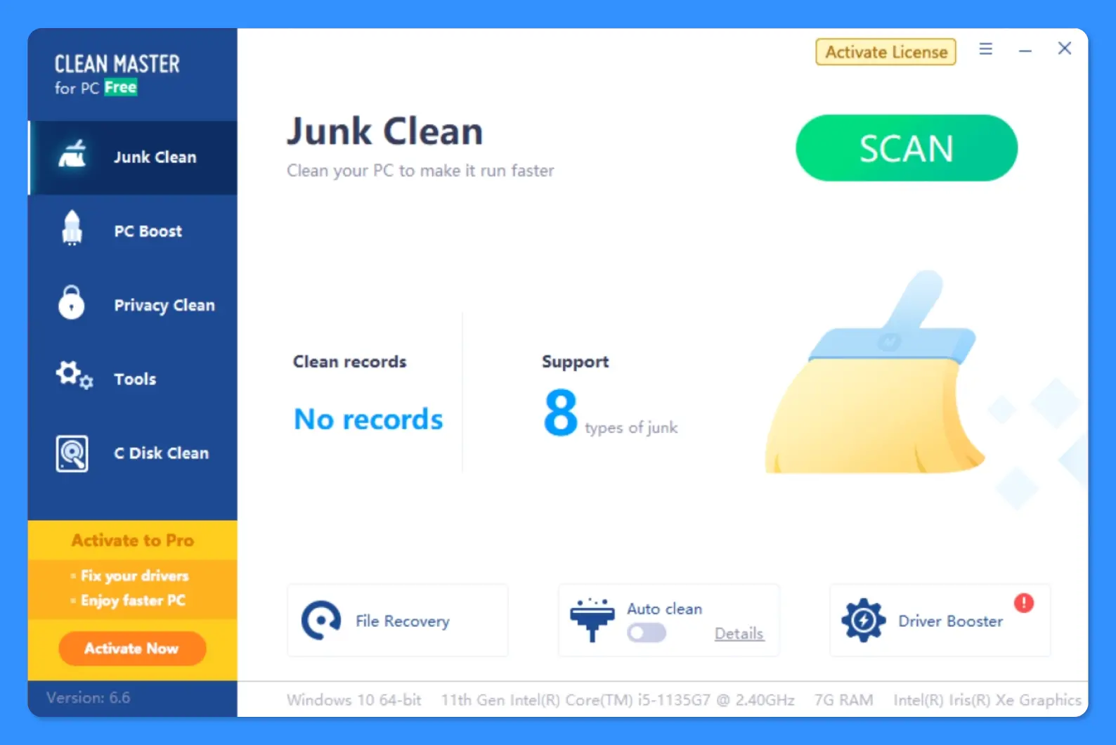 Интерфейс Clean Master for PC