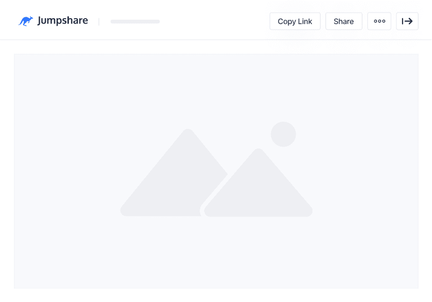 Интерфейс веб-просмотрщика Jumpshare с кнопками отправки и просмотра