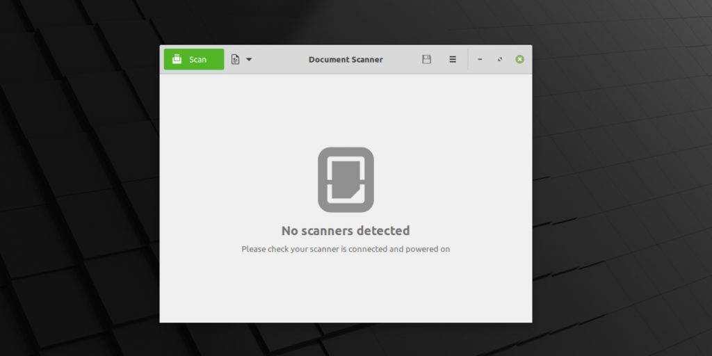 Интерфейс Simple Scan в Linux