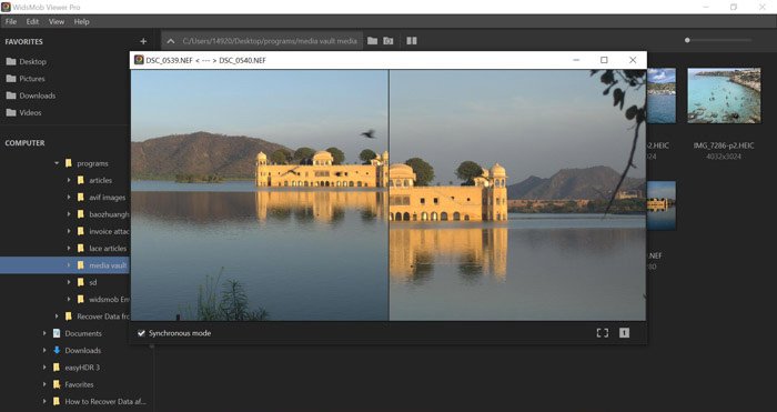WidsMob Viewer Pro с миниатюрами и сравнением фотографий