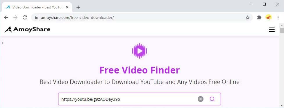Поиск потокового видео в интерфейсе AmoyShare